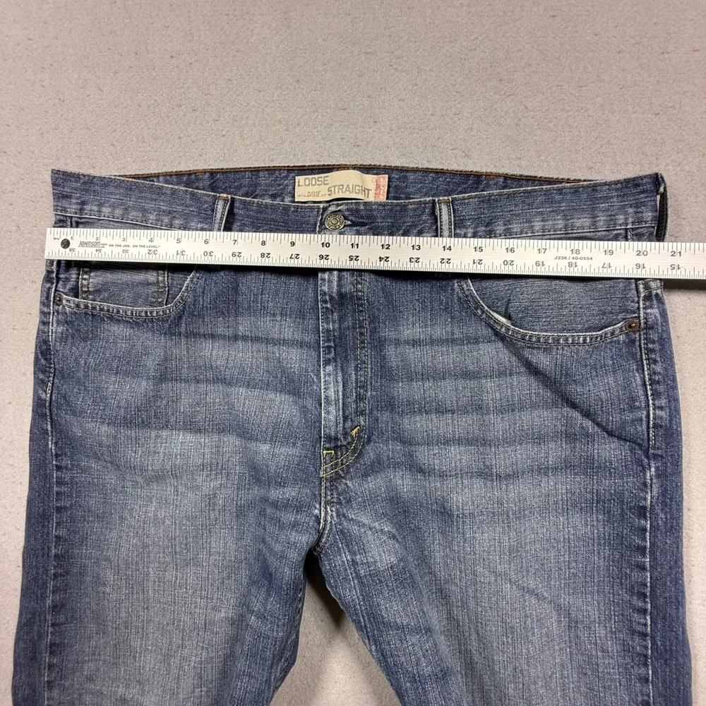 Levis 569 Loose Straight Jeans Mens 40x32 Blue Denim Medium Wash Classic Y2K